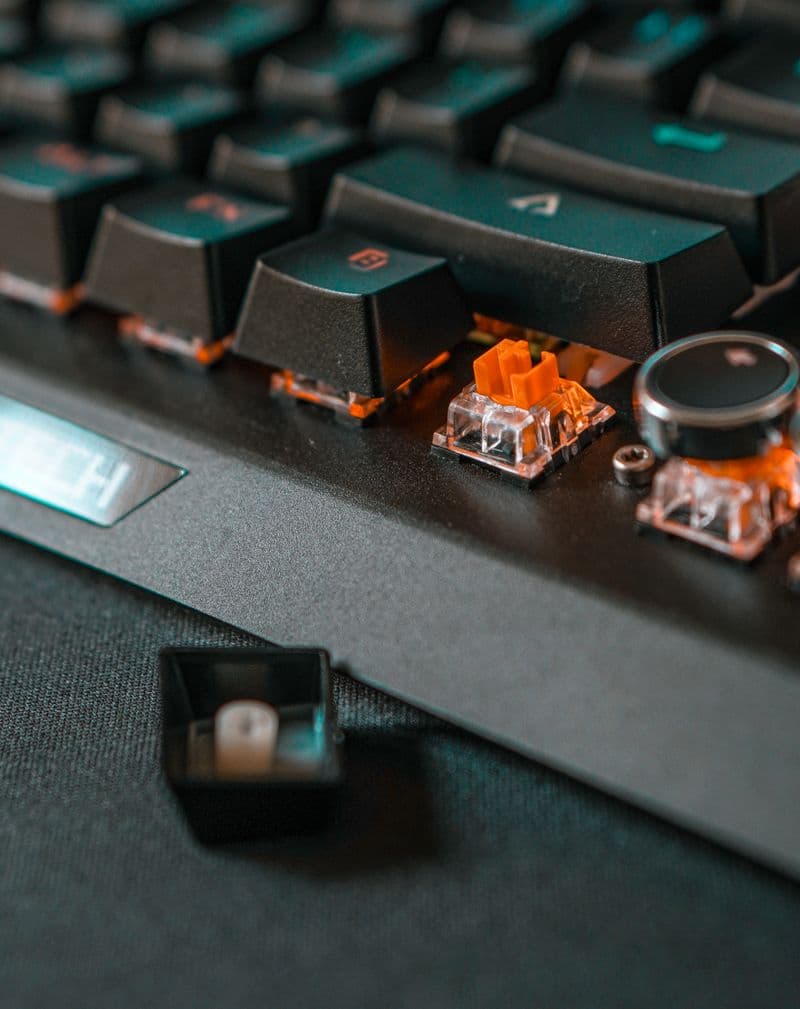 Close-up of electronics on display in a shop
